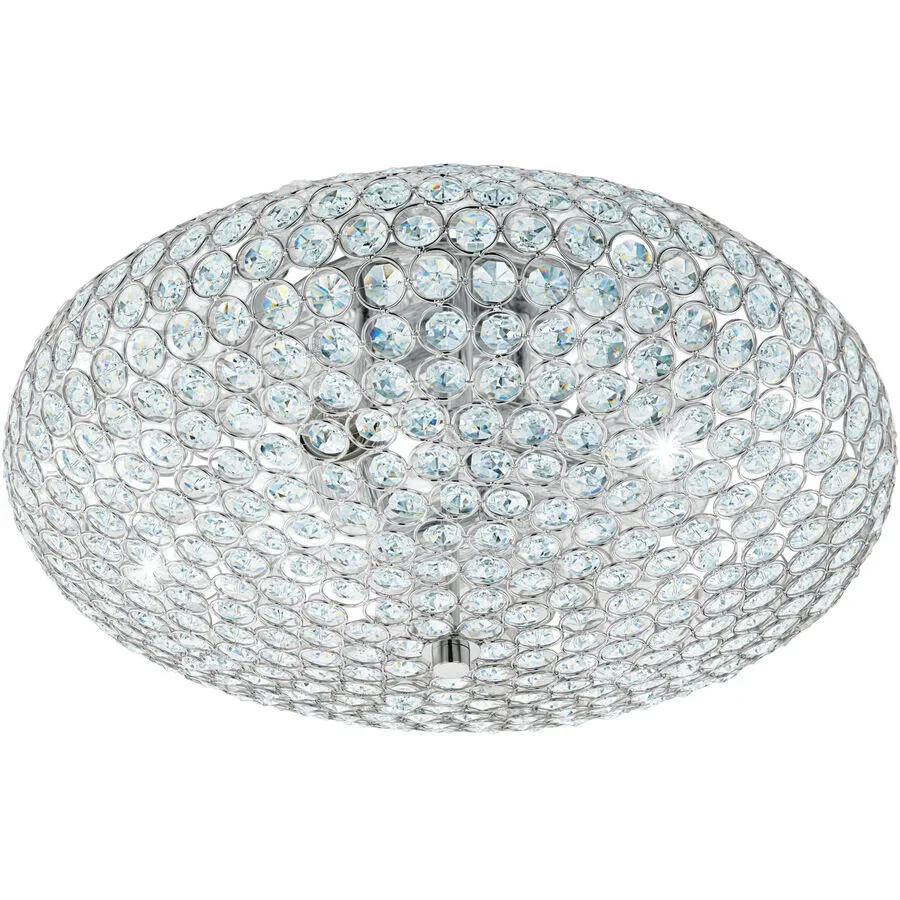Eglo Deckenlampe Clemente Grau Stahl 20.5 cm - Farbe: chrom - Deckenlampe