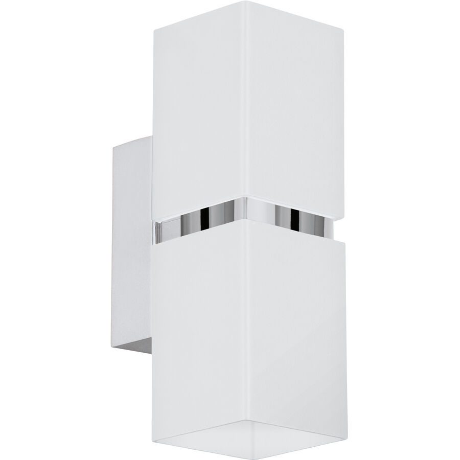 Eglo Wandlampe Passa Weiss/Grau Stahl 17 cm - Farbe: chrom/weiss - Wandlampe