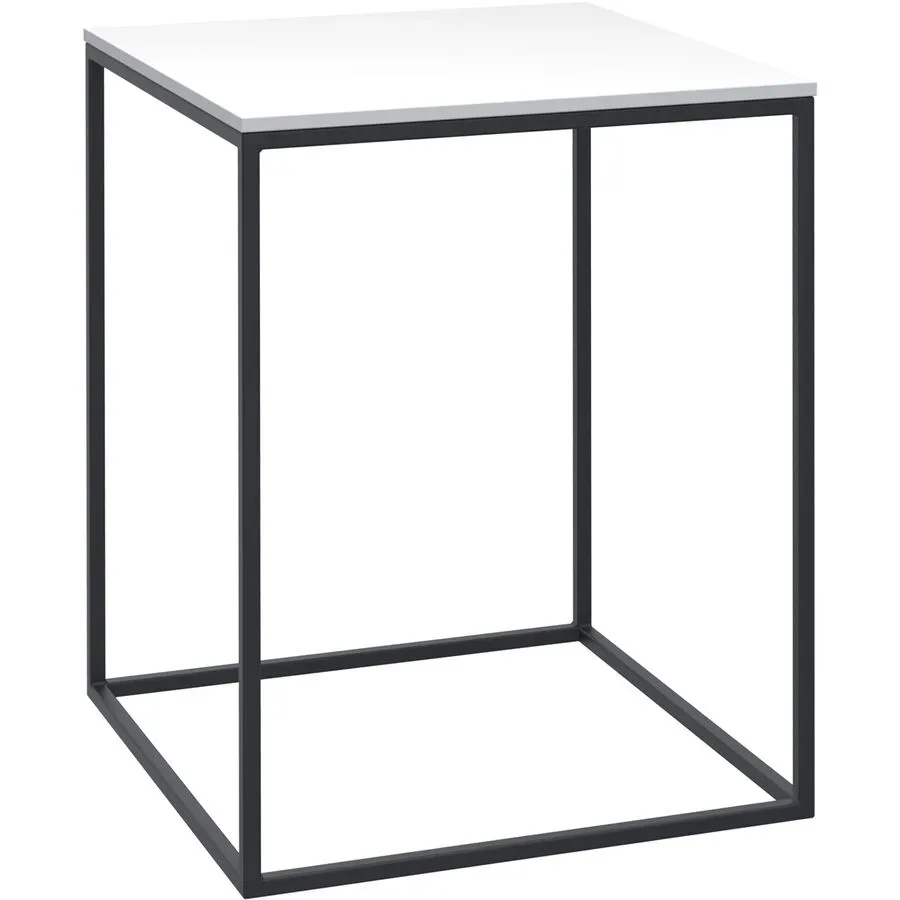 Modular Nachttisch Tamina Schwarz/Weiss Metall/Holzwerkstoff 40 cm - Material: Metall/Spanplatte - Nachttisch