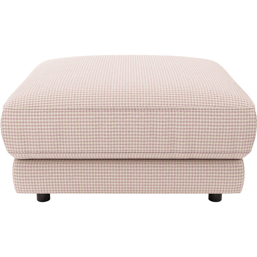 Hocker Ava Rosa/Beige Stoff 90 cm 44 cm - Farbe: Rosa, Beige - Material: Stoff in Hahnentrittmuster - Hocker