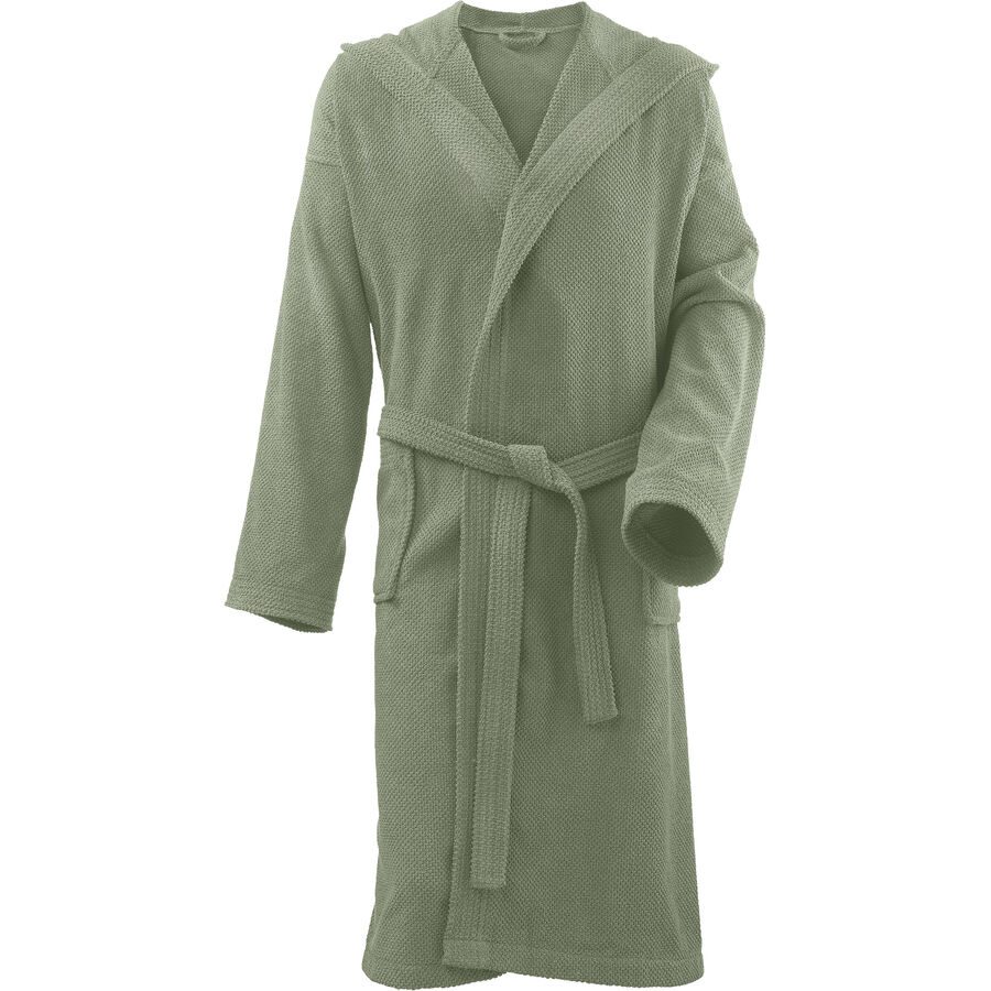 Bademantel Spa Grün Baumwolle/Polyester L/XL - Farbe: Salbei - Material: Polyester/Baumwolle - Bademantel