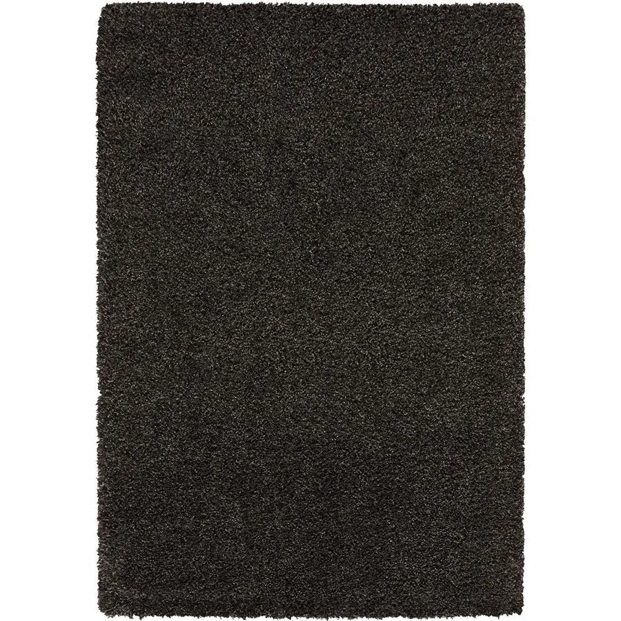 Teppich Luxury Shaggy Schwarz Polyethylen 60 cm 115 cm - Farbe: anthrazit - Material: Polypropylen - Teppich