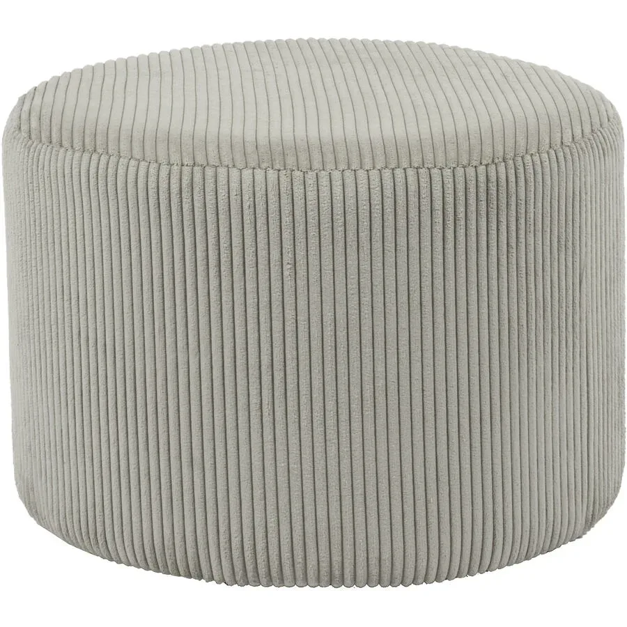 Hocker Idis Grau Stoff 55 cm 38 cm - Farbe: hellgrau - Material: Cordstoff - Hocker