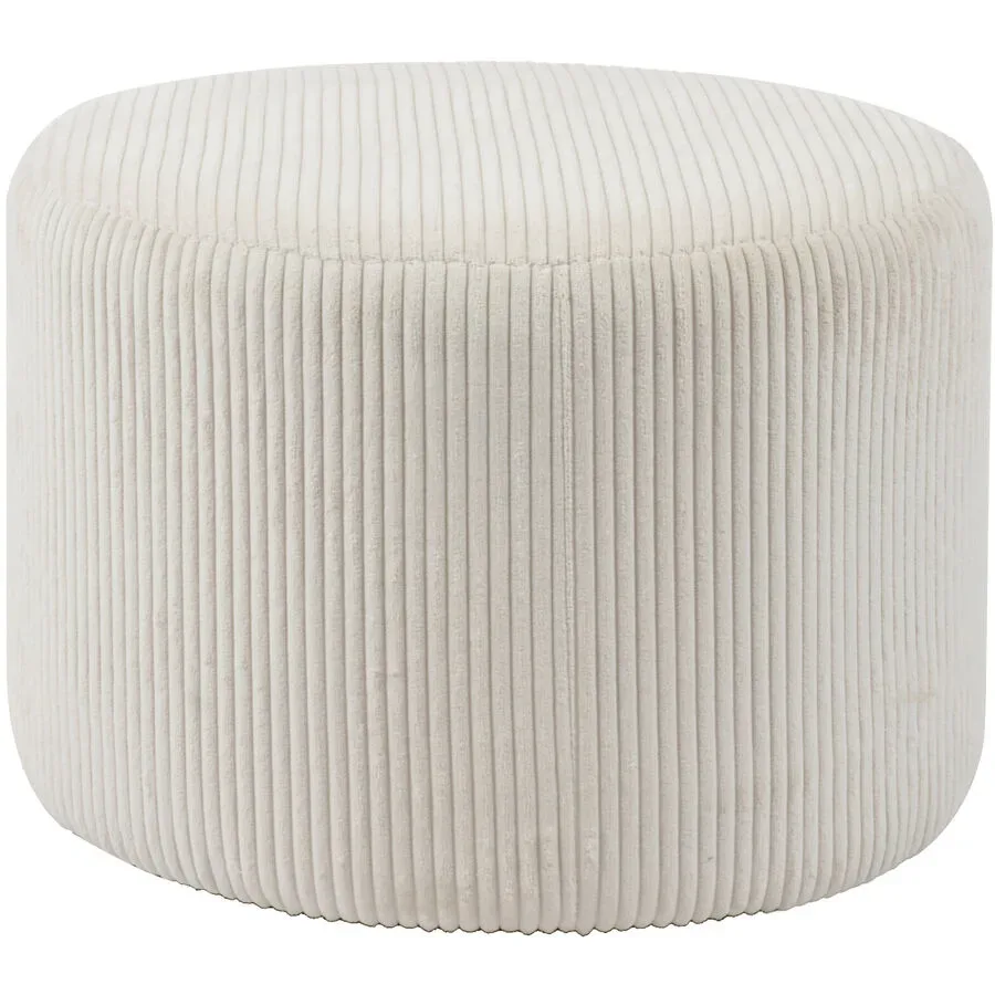 Hocker Idis Beige Stoff 55 cm 38 cm - Material: Cordstoff - Hocker