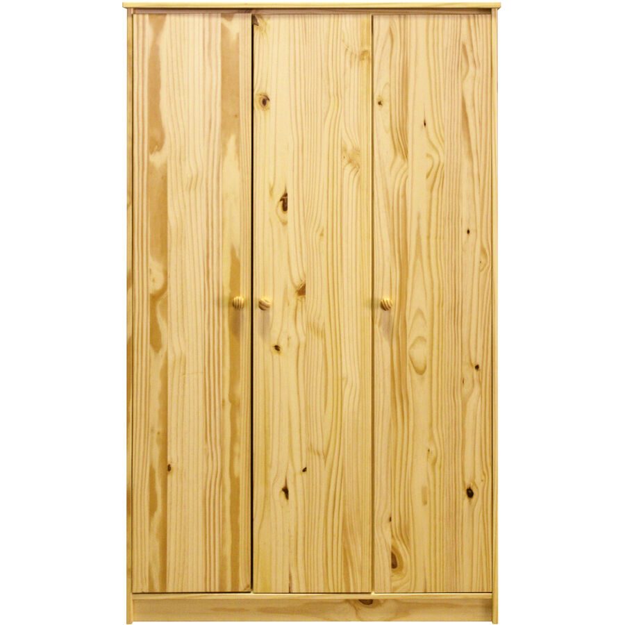 Kleiderschrank Yani Braun Holz 107 cm 50 cm 175 cm - Farbe: natur - Material: Kiefer - Kleiderschrank