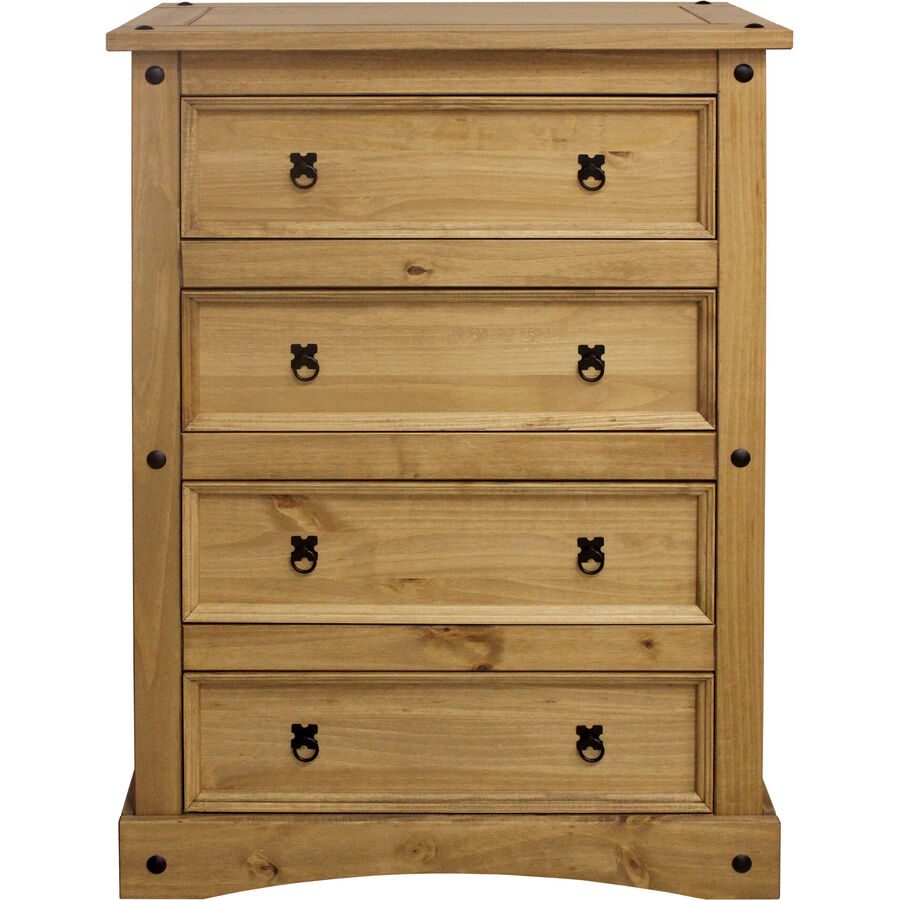Kommode Amey Braun Holz 90 cm 48 cm - Farbe: natur - Material: Kiefer massiv - Kommode