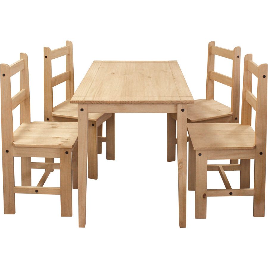 Essgruppe Nira Braun Holz - Farbe: natur - Material: Kiefer - Essgruppe