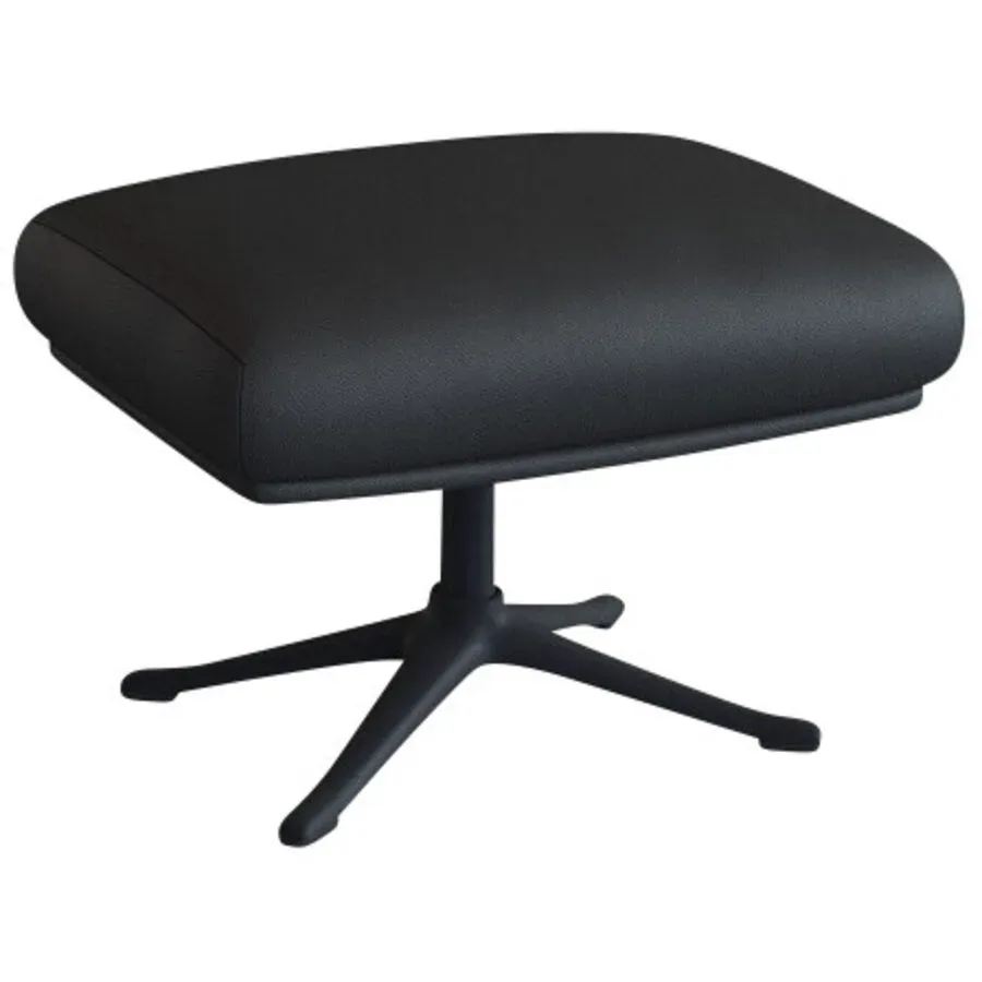 Hocker Halani Schwarz Leder 54 cm 41 cm - Hocker