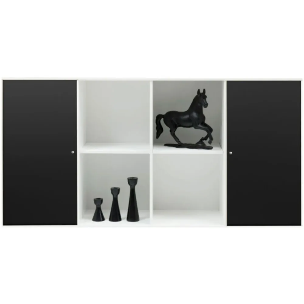 Sideboard Mister Weiss/Schwarz Holzwerkstoff 136 cm 69 cm - Farbe: weiss, schwarz - Sideboard