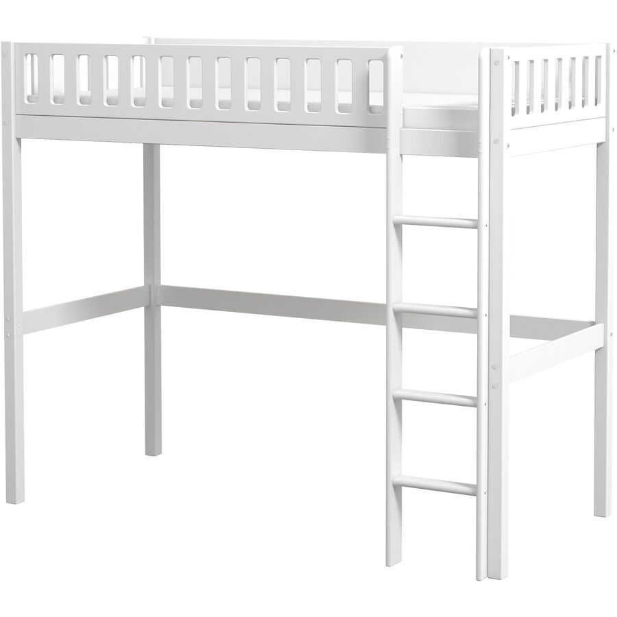 Hochbett Leeloo Weiss Holz 90 x 200 cm - Material: Pinie - Hochbett