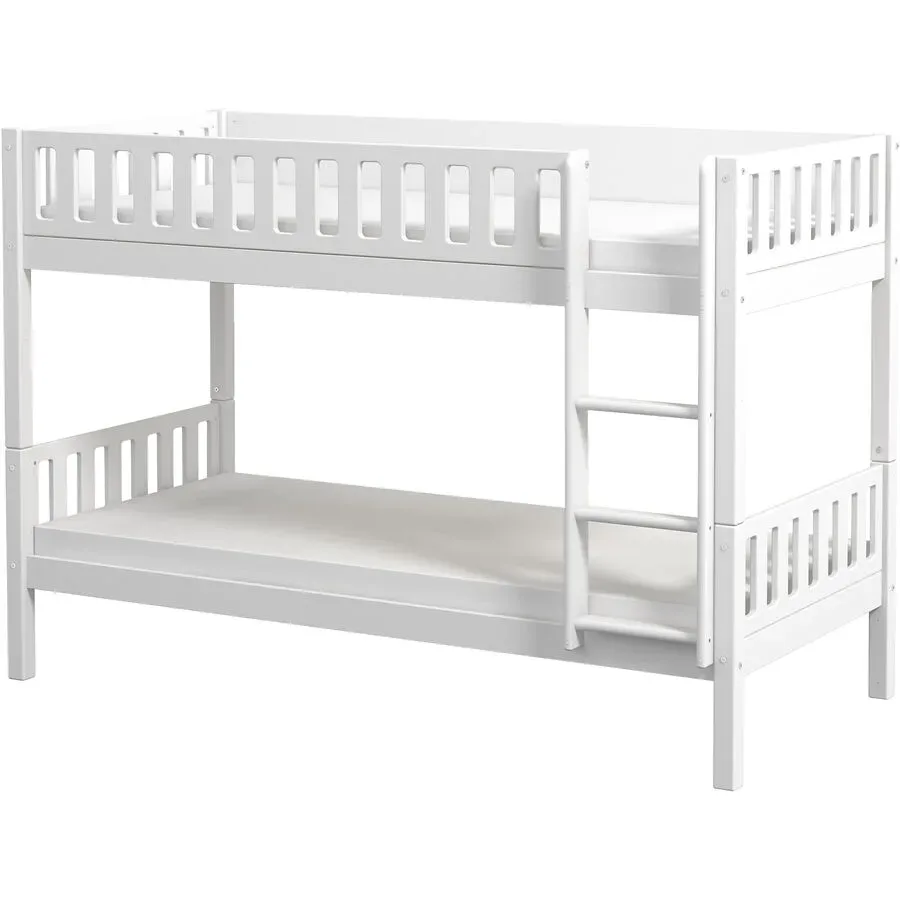 Hochbett Leeloo Weiss Holz 90 x 200 cm - Material: Pinie - Hochbett