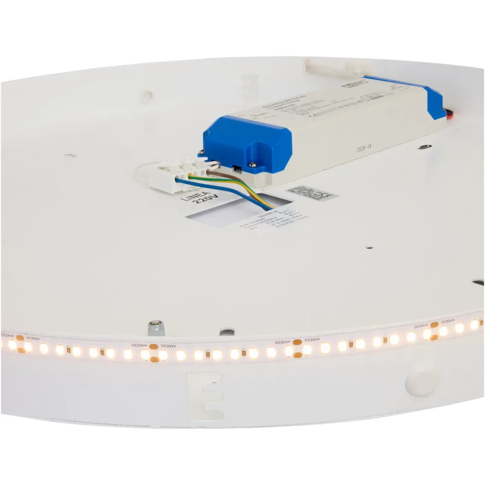 Basis Echoes Metall weiss D: 49.5cm, 24W LED - LED - Lichtfarbe: Warmweiss- LED Energiesparlampe