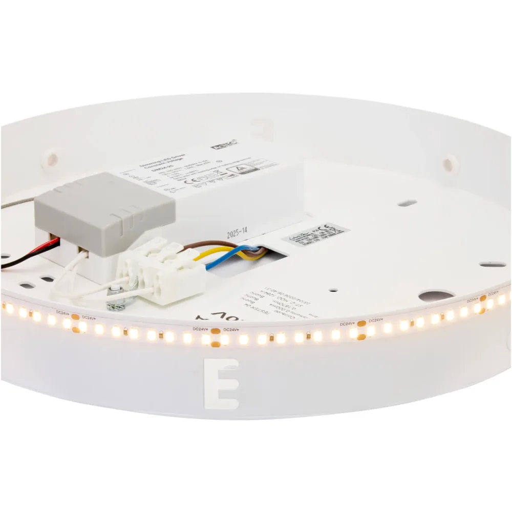 Basis Echoes Metall weiss D: 29.5cm, 15W LED - LED - Lichtfarbe: Warmweiss- LED Energiesparlampe