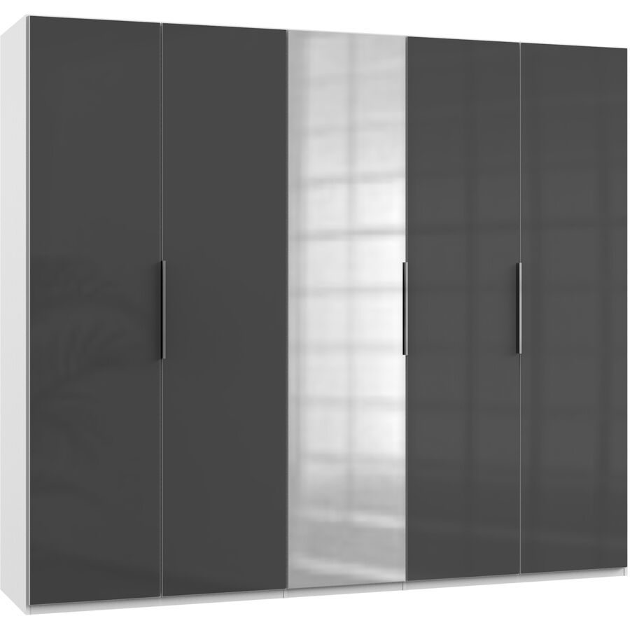 Kleiderschrank Sanko Grau Holz 250 cm 58 cm 216 cm - Material: Holzwerkstoff - Kleiderschrank