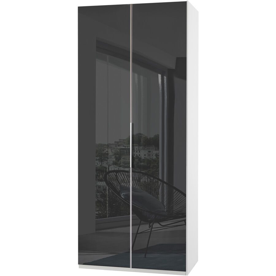 Kleiderschrank Sanko Grau Holz 100 cm 58 cm 236 cm - Material: Holzwerkstoff - Kleiderschrank
