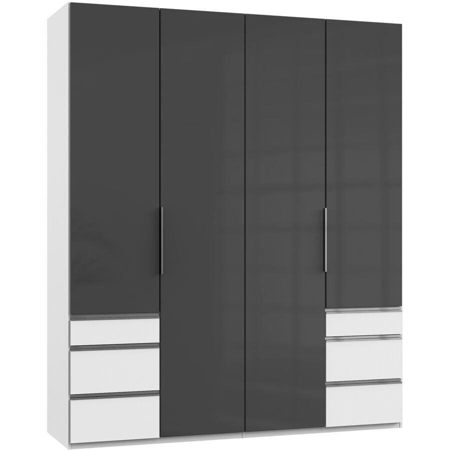 Kleiderschrank Sanko Grau Holz 200 cm 58 cm 236 cm - Material: Holzwerkstoff - Kleiderschrank