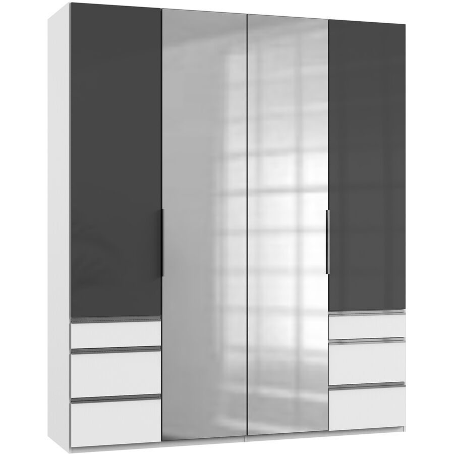 Kleiderschrank Sanko Grau Holz 200 cm 58 cm 236 cm - Material: Holzwerkstoff - Kleiderschrank