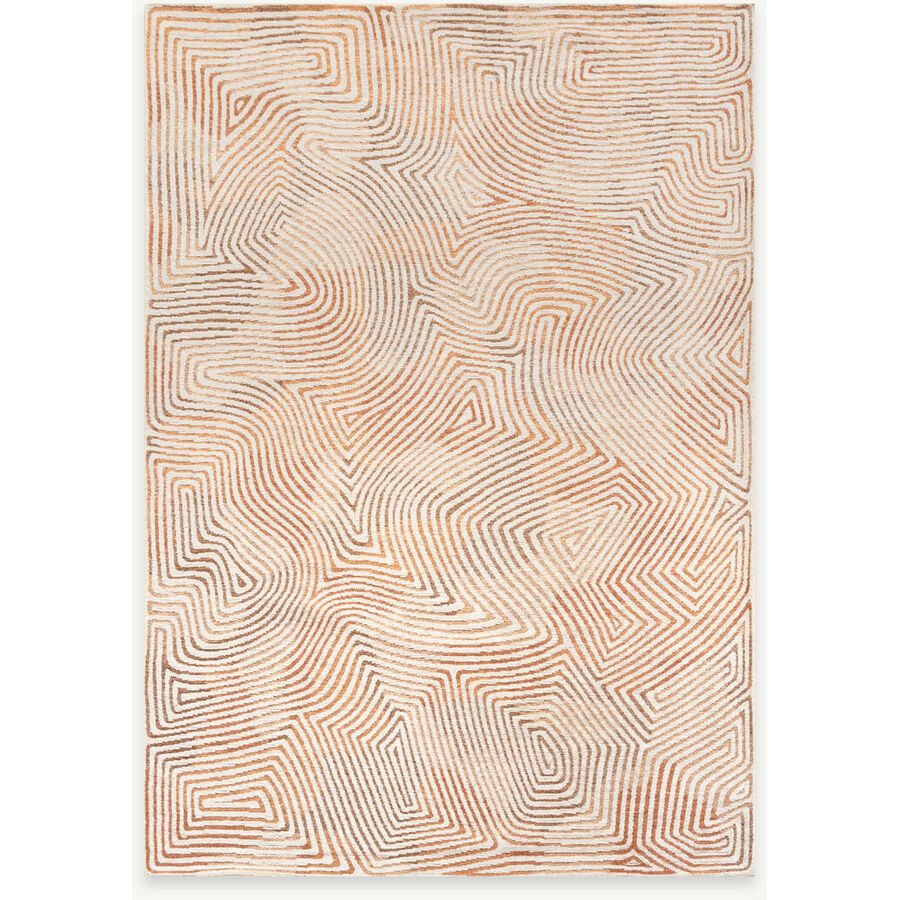 Teppich Indian Sand Rot Polyester 240 cm 340 cm - Teppich