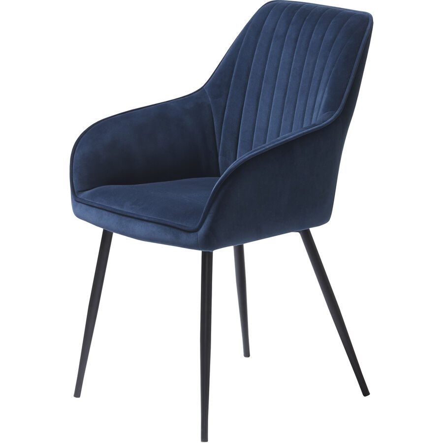 Stuhl 2er-Set Nort Blau Polyester 59.5 cm - Stuhl 2er-Set
