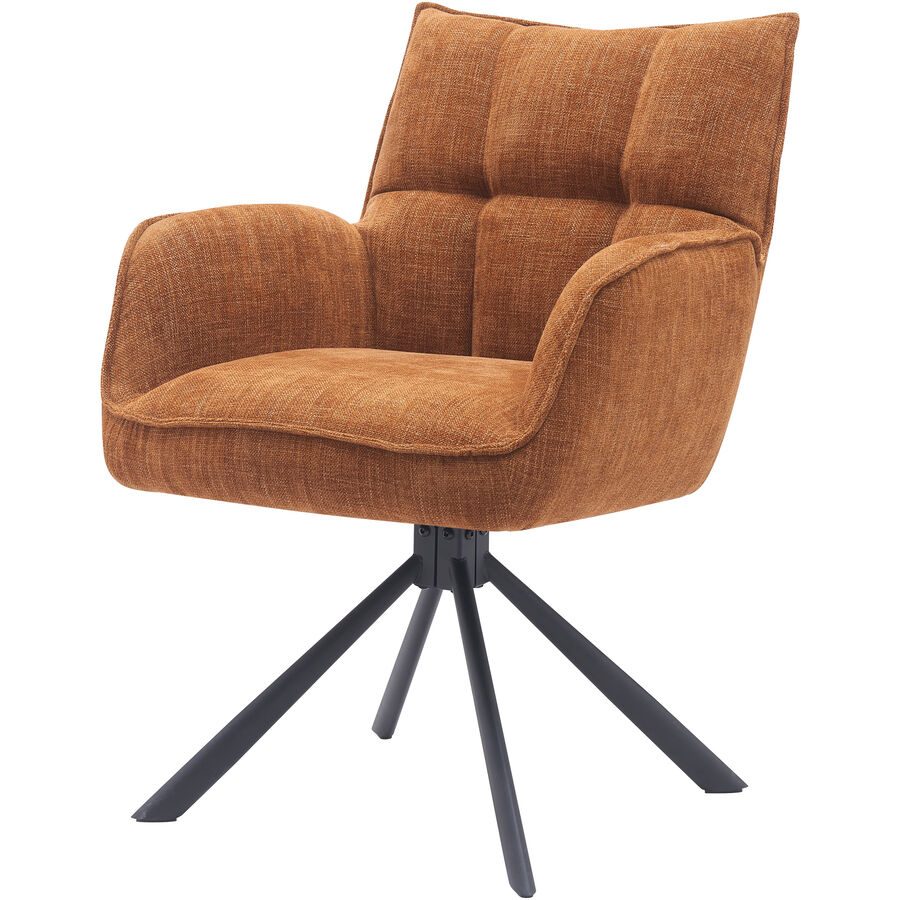 Stuhl 2er-Set Marie Rot Polyester 59 cm - Farbe: rost - Stuhl 2er-Set