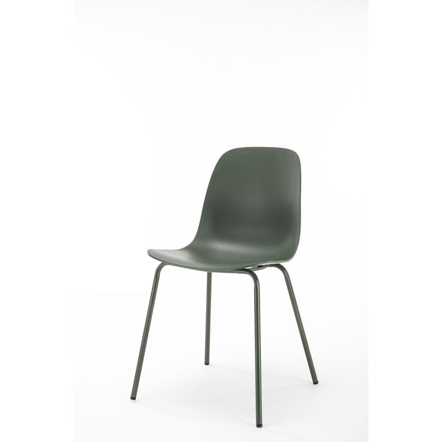 Stuhl 4er-Set Whit Grün Kunststoff 50 cm - Farbe: Olivgrün - Material: Polypropylen - Stuhl 4er-Set