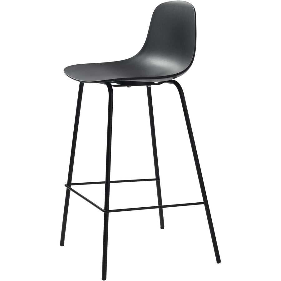 Barhocker 2er-Set Whit Schwarz Polyethylen 48 cm 93 cm - Material: Polypropylen - Barhocker 2er-Set