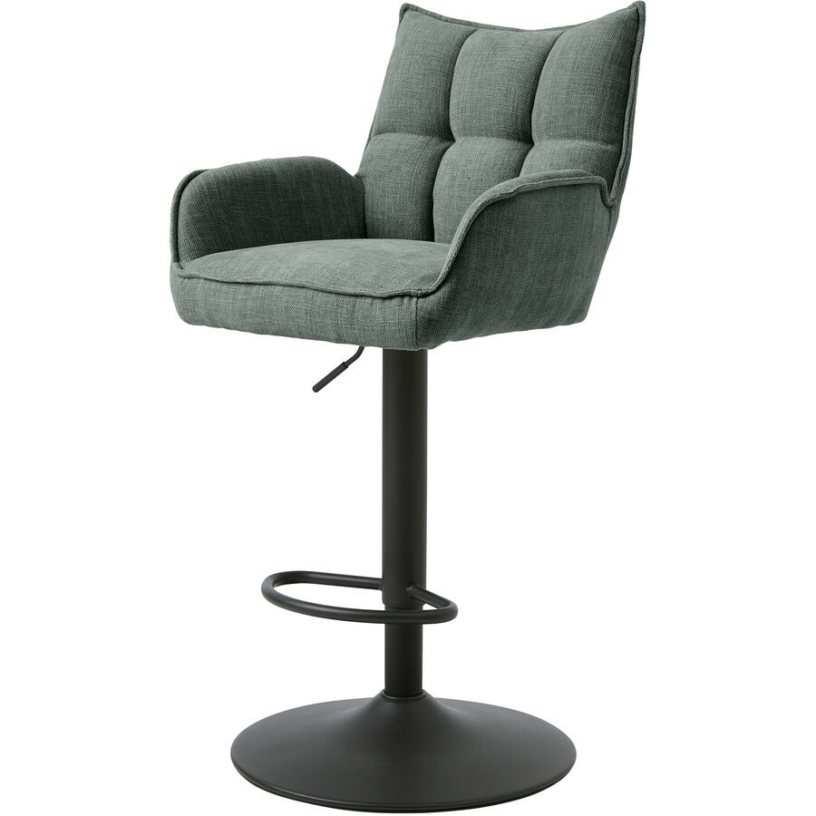 Barhocker 2er-Set Marie Grün Polyester 52 cm 53 cm - Farbe: waldgrün - Barhocker 2er-Set