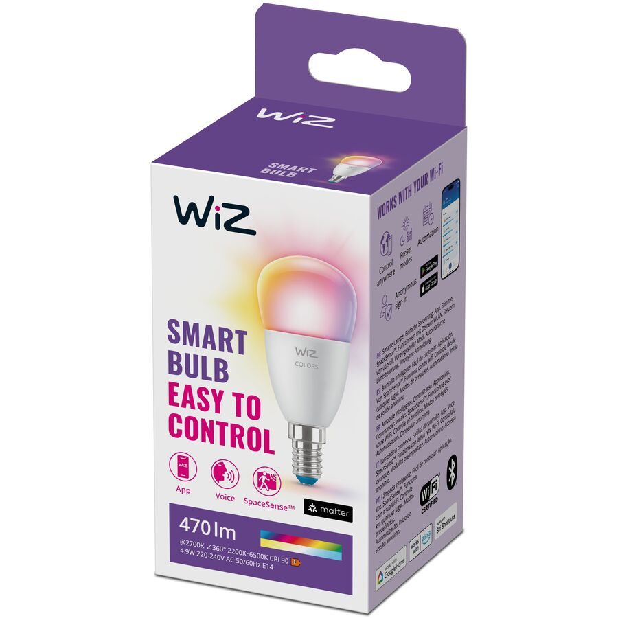 Leuchtmittel WiZ Kunststoff E14 4.9 W - Farbe: Weiss - LED - Lichtfarbe: Neutralweiss - Material: Plastik - Leuchtmittel- LED Leuchtmittel