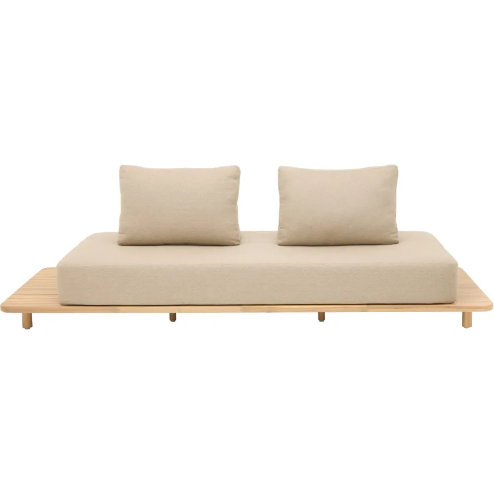 Daybed Akazie/Textilen beige - 50