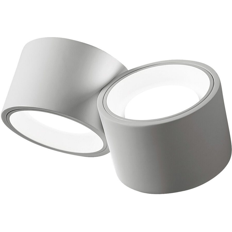 Wandlampe Nasso Weiss Gips/Aluminium 11.9 cm 14.5 cm - LED - Lichtfarbe: Warmweiss - Wandlampe- LED Energiesparlampe