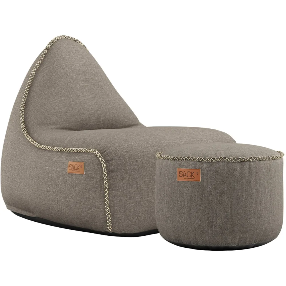 SACKit Sitzsack Cobana taupe 100 Prozent Olefin Fasermischung / Füllung: EPS Kugeln B 90 cm - Material: 100% Olefin Fasermischung / Füllung: EPS
