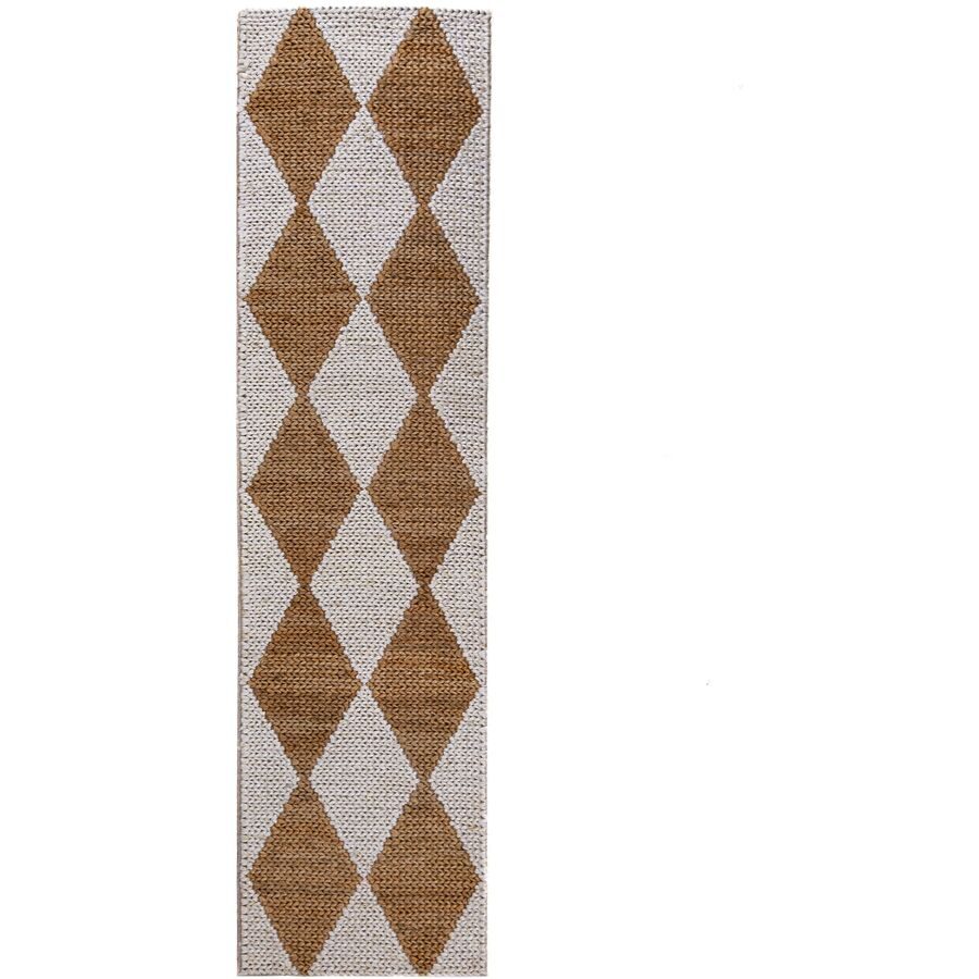Teppich Lotri Beige/Rot Jute/Baumwolle 60 cm 230 cm - Farbe: natur - Material: Mischgewebe - Teppich