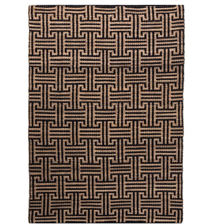Teppich Xovo Braun/Schwarz Baumwolle/Polyester/Jute/Viskose 120 cm 170 cm - Farbe: natur - Material: Mischgewebe - Teppich