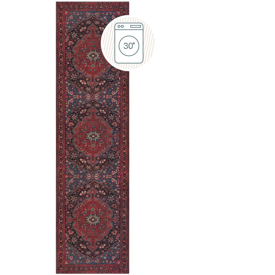 Teppich Loxin Rot Polyester 60 cm 230 cm - Farbe: natur - Teppich