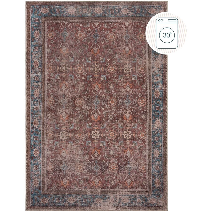 Teppich Vyku Rot Polyester 115 cm 170 cm - Farbe: natur - Teppich