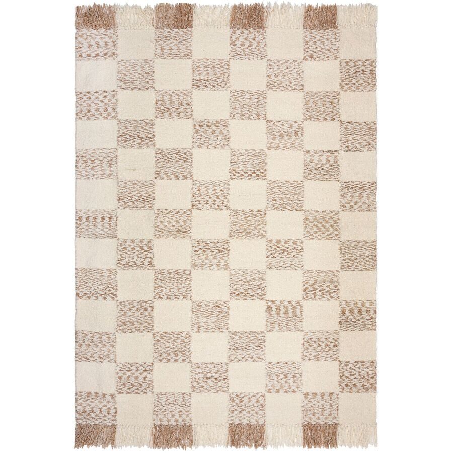 Teppich Zqyl Beige Baumwolle/Polyester/Wolle 160 cm 230 cm - Teppich