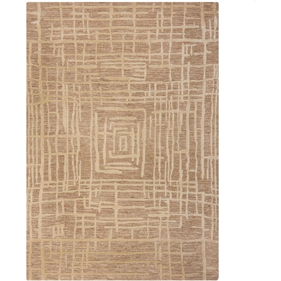 Teppich Welt Beige Polyester 120 cm 170 cm - Farbe: natur - Teppich