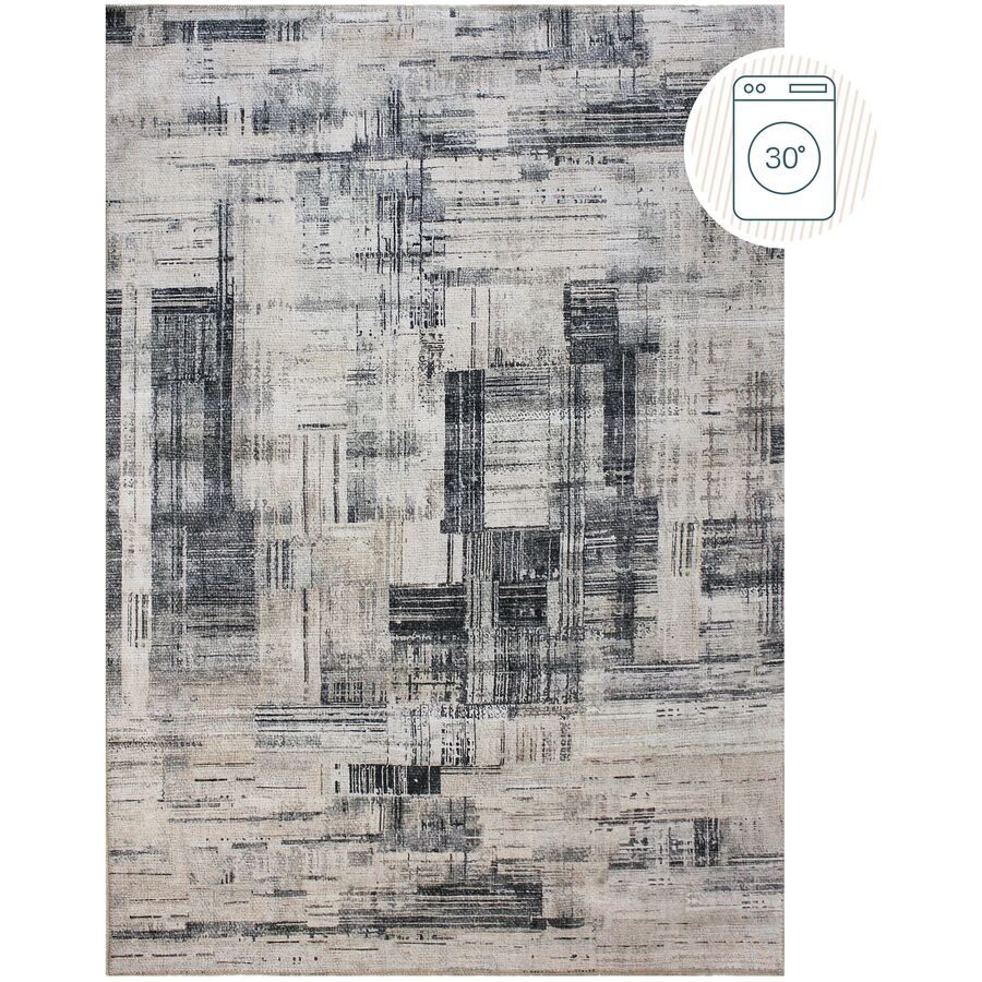 Teppich Trozz Grau Polyester 190 cm 290 cm - Farbe: hellgrau - Teppich