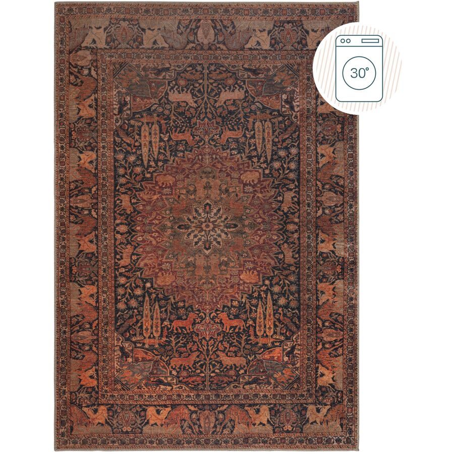 Teppich Mezri Grau Polyester 190 cm 290 cm - Farbe: hellgrau - Teppich