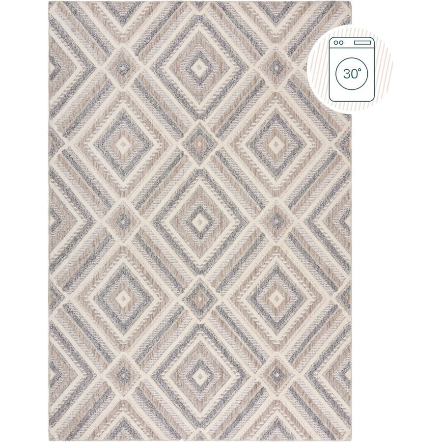 Teppich Tenga Beige 155 cm 230 cm - Farbe: natur - Material: Mischgewebe - Teppich