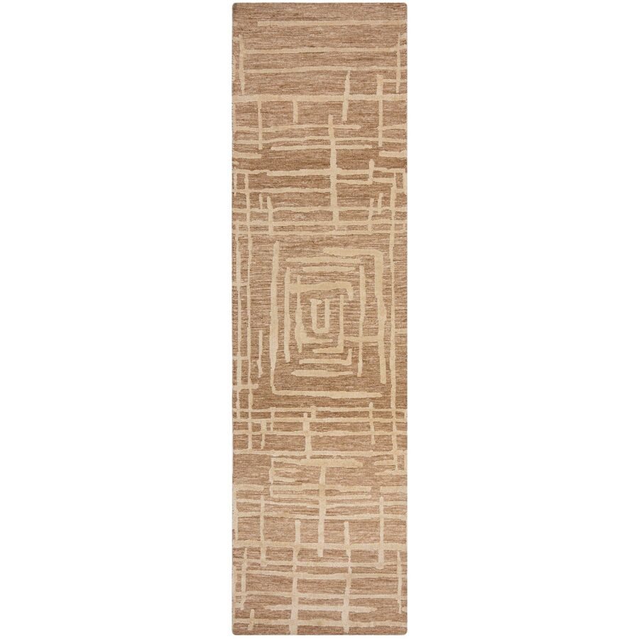 Teppich Welt Beige Polyester 80 cm 300 cm - Farbe: natur - Teppich