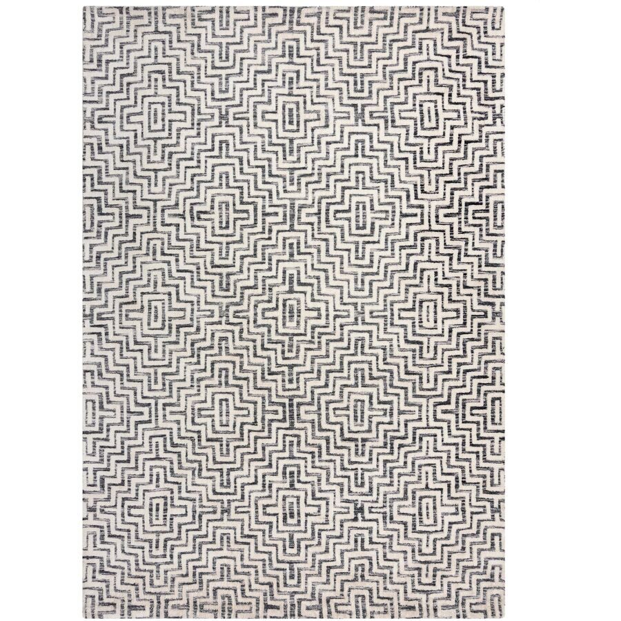 Teppich Korva Grau Polyester 120 cm 170 cm - Farbe: hellgrau - Teppich