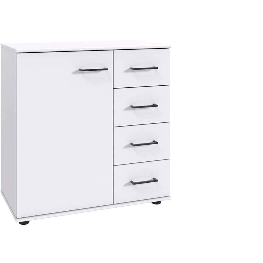 Kommode Tiby Weiss Holz 81 cm 41 cm - Material: Holzwerkstoff - Kommode