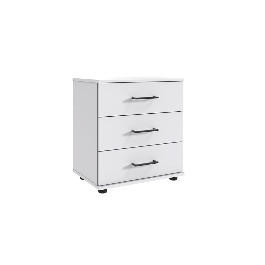 Nachttisch Tiby Weiss Holz 52 cm - Material: Holzwerkstoff - Nachttisch