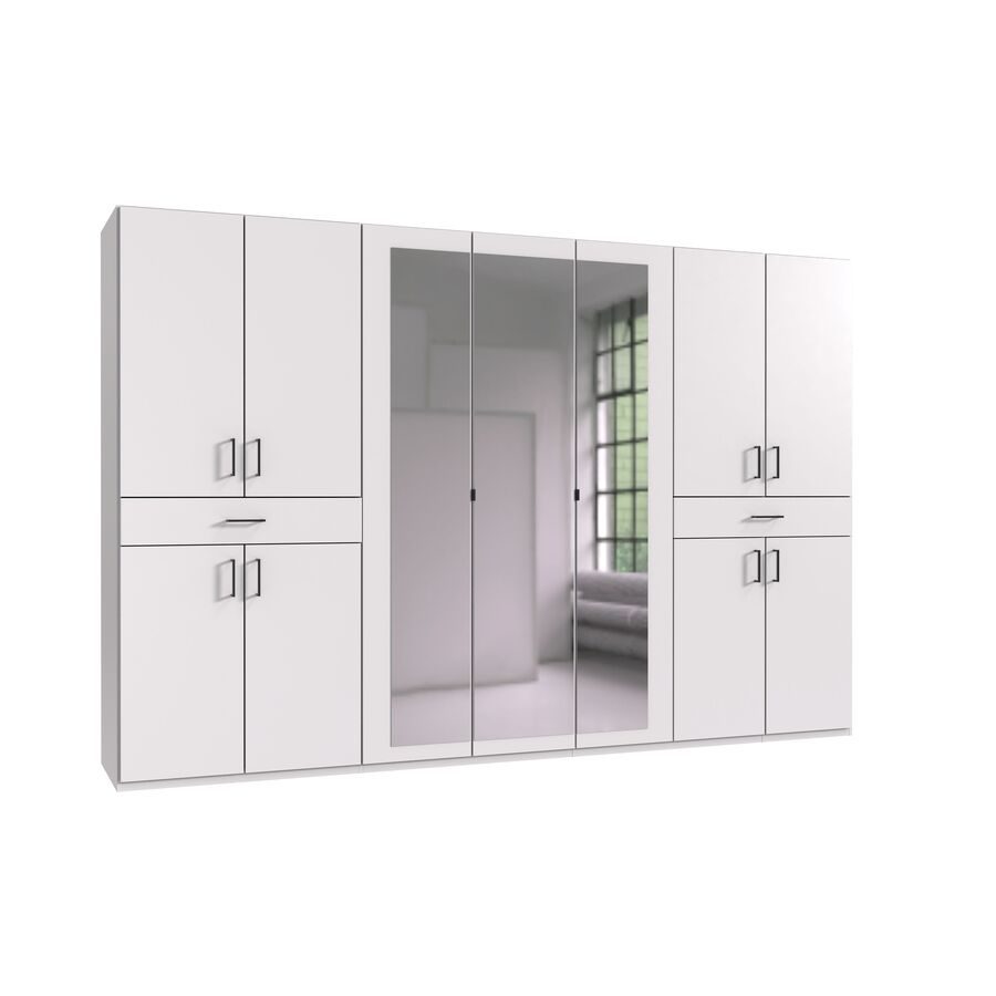 Kleiderschrank Tiby Weiss Holz/Holzwerkstoff 313 cm 58 cm 208 cm - Kleiderschrank