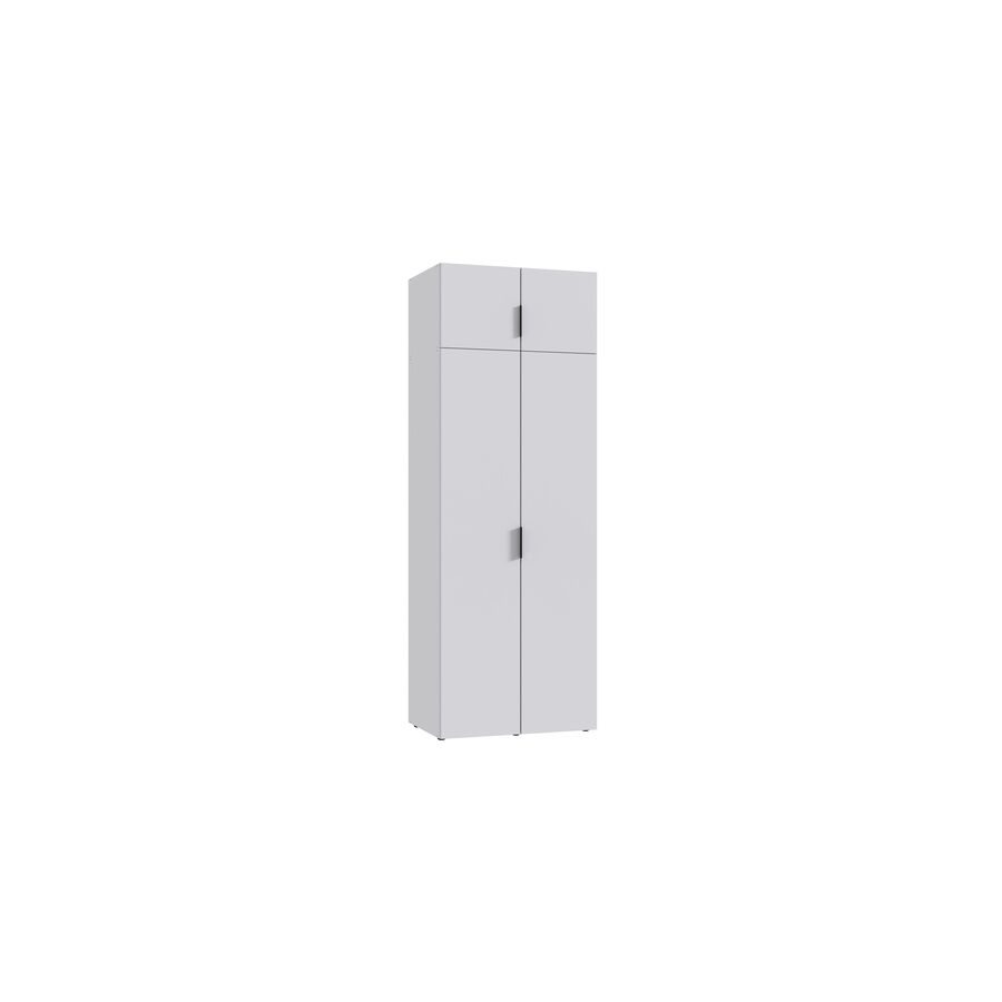 Kleiderschrank Modu Schwarz/Weiss Holz 80 cm 54 cm 225 cm - Farbe: weiss/schwarz - Material: Holzwerkstoff - Kleiderschrank