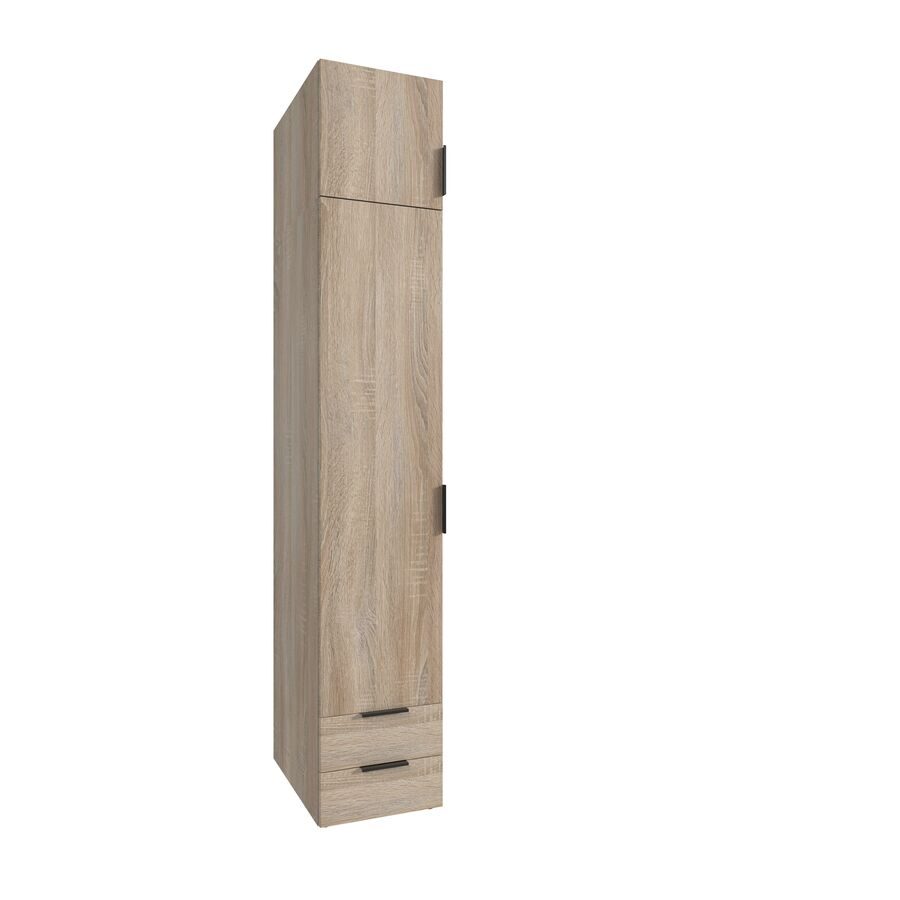 Kleiderschrank Modu Braun Holz 40 cm 54 cm 225 cm - Farbe: eiche - Material: Holzwerkstoff - Kleiderschrank
