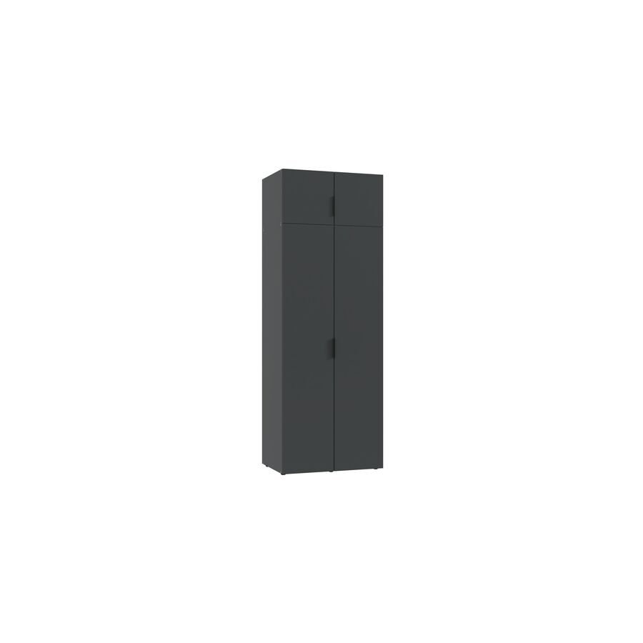 Kleiderschrank Modu Grau Holz 80 cm 54 cm 225 cm - Farbe: graphit - Material: Holzwerkstoff - Kleiderschrank
