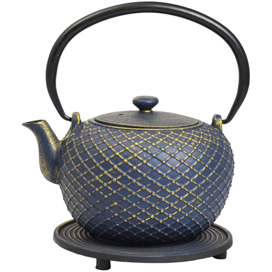 Teekanne Therese Blau/Gold Eisen 0.9 l - Material: Gusseisen - Teekanne