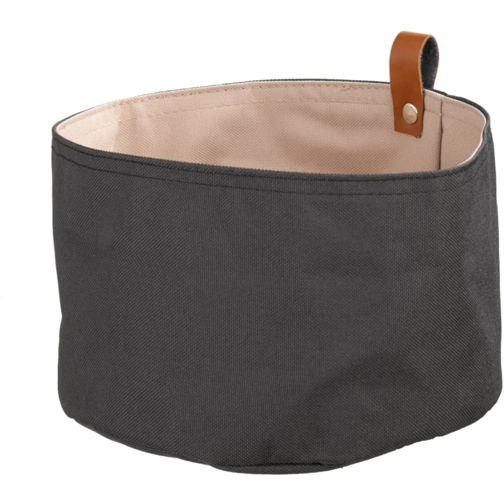 Brotkorb Aps Schwarz/Beige Stoff 20 cm 20 cm - Brotkorb